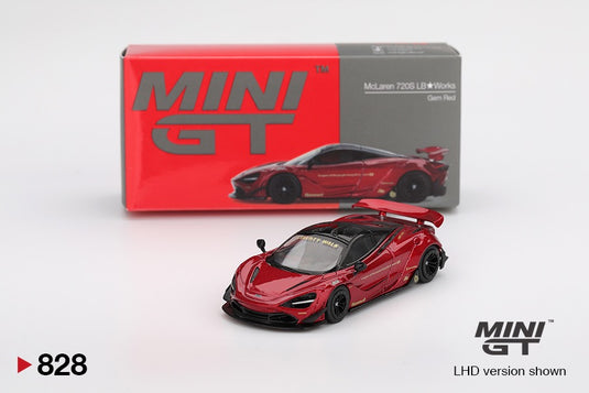 McLaren 720S LB WORKS GEM RED 2022 (LHD) MINI GT 1:64