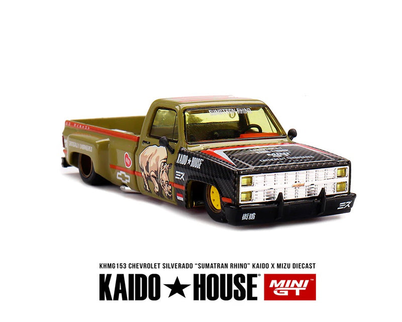 Laad de afbeelding in de Gallery-viewer, Chevrolet SILVERADO SUMATRAN RHINO 1980 MINI GT 1:64

