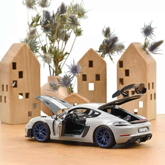 Porsche CAYMAN GT4 RS AVEC KIT WEISSACH 2023 GRIS NOREV 1:18