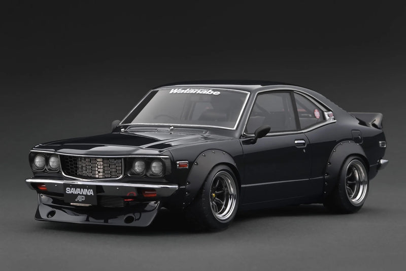 Load image into Gallery viewer, Mazda Savanna (S124A) Semi Works Black IGNITION MODEL 1:18
