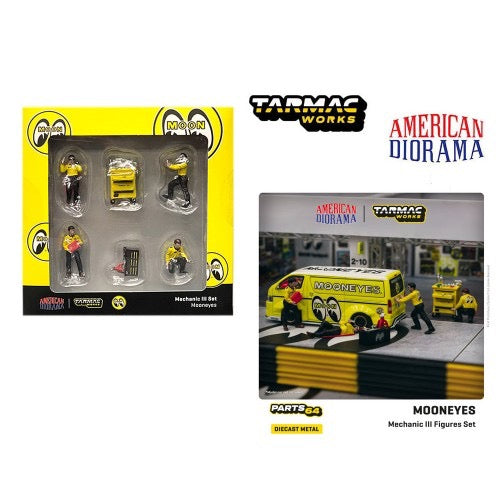 Load image into Gallery viewer, Mechanic III Set Mooneyes  Figures (Car not included) TARMAC WORKS 1:64
