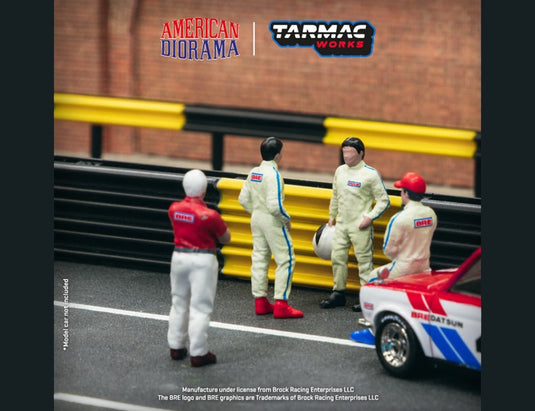 Racecoureurs Brock Racing Enterprises-figuren (Auto niet inbegrepen) TARMAC WORKS 1:64