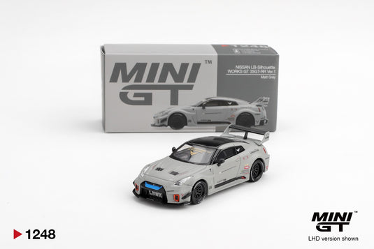 NISSAN GTR R35 LB-SUPER SILHOUETTE GT-RR VER1 MATGRIJS 2026 MINI GT 1:64