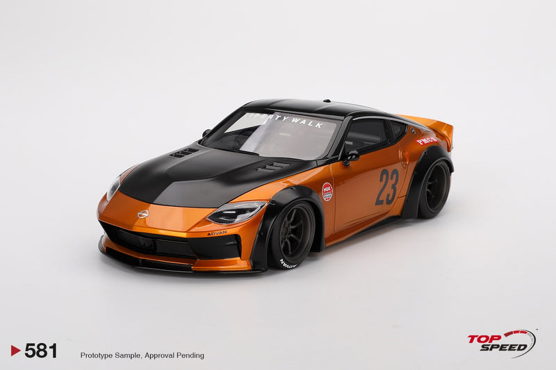 Load image into Gallery viewer, Nissan 400Z LB NATION WORKS GOLD 2024 TOP SPEED 1:18
