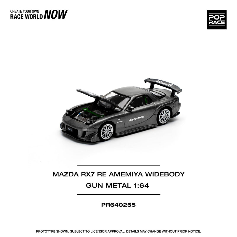 Load image into Gallery viewer, Mazda RX7 RE-AMEMIYA Gray POP RACE 1:64
