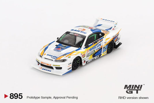 Nissan SILVIA S15 LB-SUPER SILHOUETTE #555 FORMULA DRIFT JAPAN 2023 (RHD) MINI GT 1:64