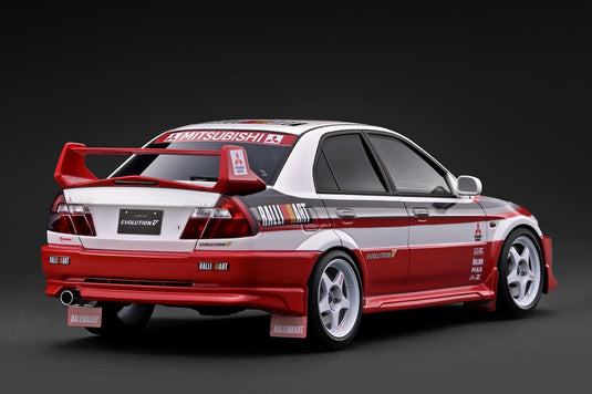 MITSUBISHI LANCER EVOLUTION V (CP9A) BLANC/ROUGE IGNITION MODEL 1:18