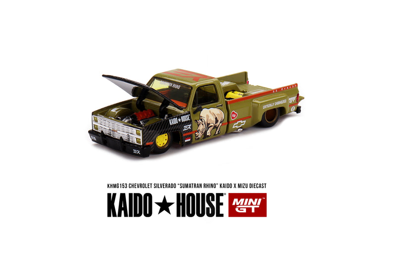 Laad de afbeelding in de Gallery-viewer, Chevrolet SILVERADO SUMATRAN RHINO 1980 MINI GT 1:64
