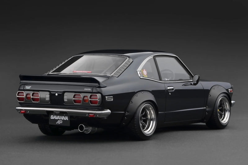 Load image into Gallery viewer, Mazda Savanna (S124A) Semi Works Black IGNITION MODEL 1:18
