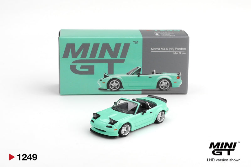 Laad de afbeelding in de Gallery-viewer, MAZDA MX5 (NA) PANDEM BODYKIT MINTGROEN 2026 MINI GT 1:64
