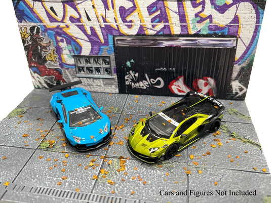 Diorama STREET ART LA LOWRIDER 2024 (Voitures et figurines non incluses) MINI GT 1:64