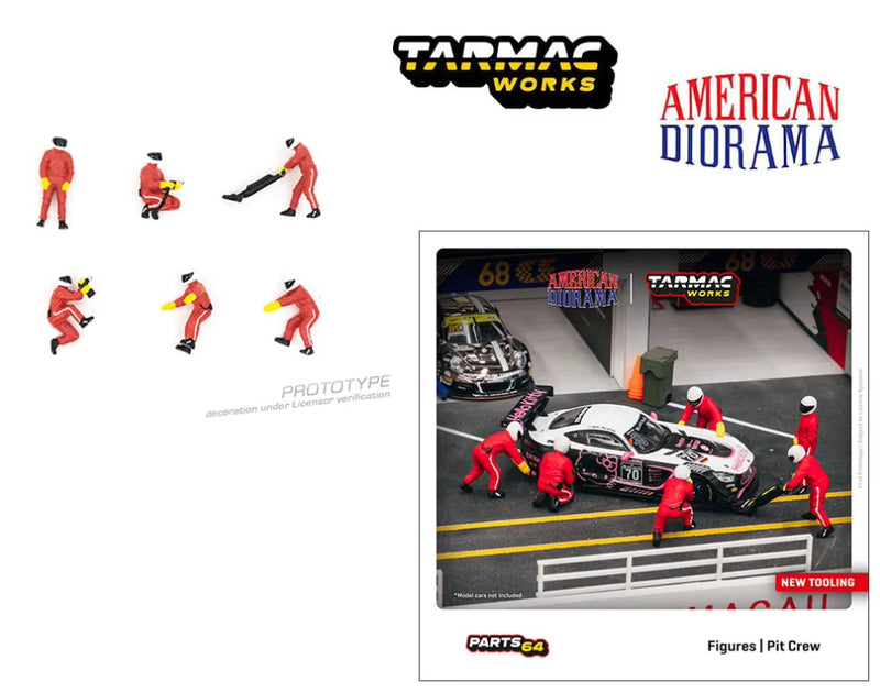 Chargez l&#39;image dans la visionneuse de la galerie, Figurines Pit Crew (Voiture non incluse) TARMAC WORKS 1:64
