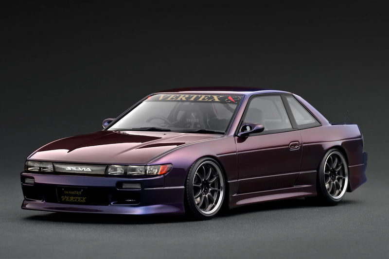 Chargez l'image dans la visionneuse de la galerie, NISSAN VERTEX S13 SILVIA PURPLE IGNITION MODEL 1:18
