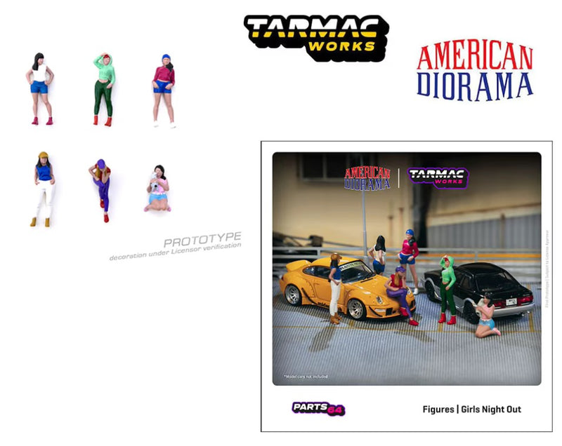 Load image into Gallery viewer, Girls Night Out Figures (Car not included) TARMAC WORKS 1:64
