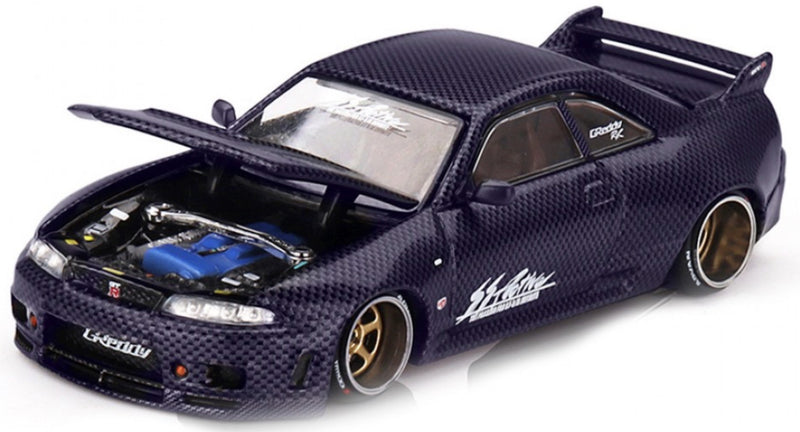 Load image into Gallery viewer, Nissan SKYLINE GT-R (R33) ACTIVE CARBON R V2 1995 Kaido*House MINI GT 1:64
