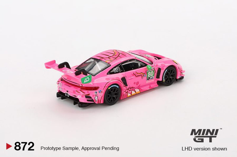 Laad de afbeelding in de Gallery-viewer, Porsche 911 (992) GT3 R #80 AO RACING VIRGINIA ROXY 2023 (LHD) MINI GT 1:64
