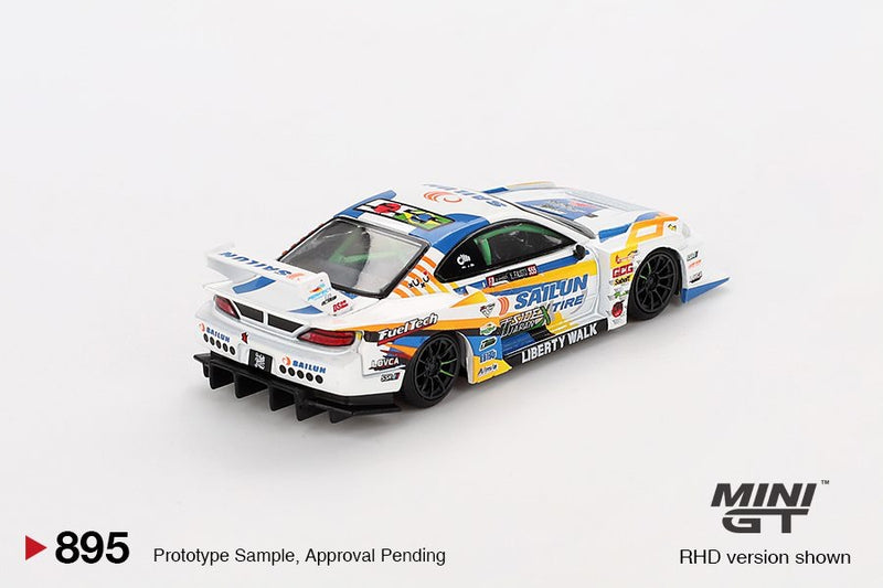 Load image into Gallery viewer, Nissan SILVIA S15 LB-SUPER SILHOUETTE #555 FORMULA DRIFT JAPAN 2023 (RHD) MINI GT 1:64
