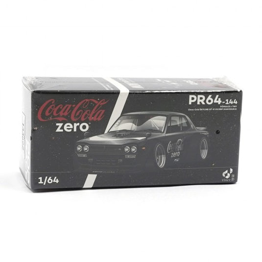 Nissan Skyline GT-R V8 Drift *Hakosuka* *Coca-Cola zero* Chrome noir POP RACE 1:64