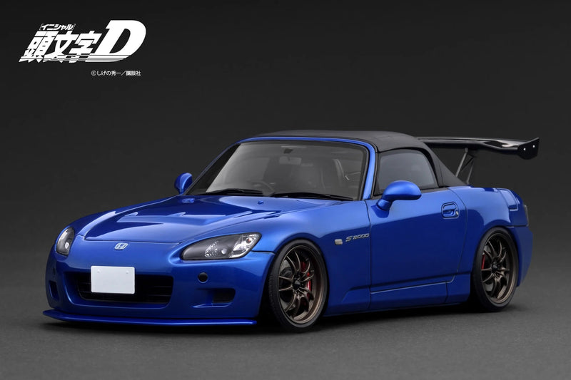 Laad de afbeelding in de Gallery-viewer, HONDA S2000 (AP1) INITIAL D BLAUW IGNITION MODEL 1:18
