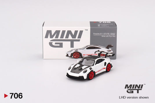 Porsche 911 (992) GTS RS *Weissach Package* White/Red/Black (LHD) MINI GT 1:64