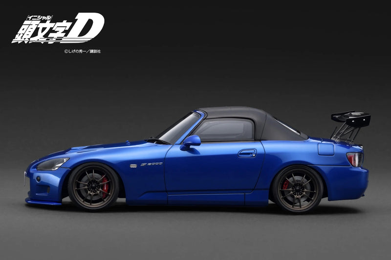 Laad de afbeelding in de Gallery-viewer, HONDA S2000 (AP1) INITIAL D BLAUW IGNITION MODEL 1:18
