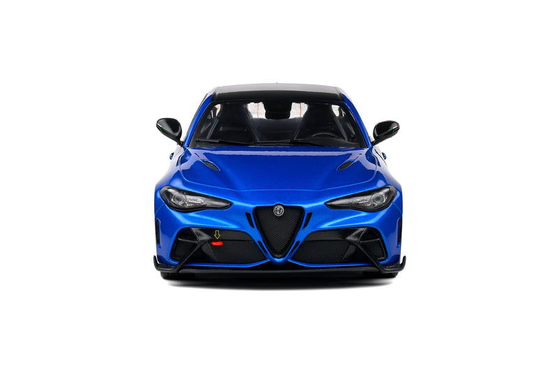 Laad de afbeelding in de Gallery-viewer, Alfa Romeo GIULIA GTA BLAUW GEANODISEERD BLAUW 2022 SOLIDO 1:18
