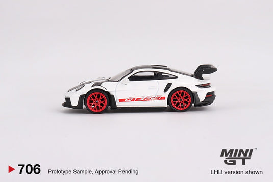 Porsche 911 (992) GTS RS *Pack Weissach* Blanc/Rouge/Noir (LHD) MINI GT 1:64