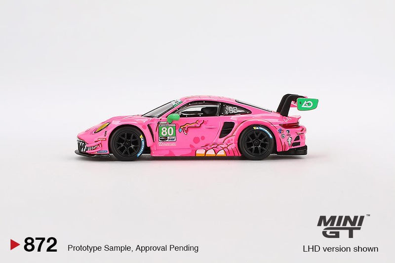 Laad de afbeelding in de Gallery-viewer, Porsche 911 (992) GT3 R #80 AO RACING VIRGINIA ROXY 2023 (LHD) MINI GT 1:64
