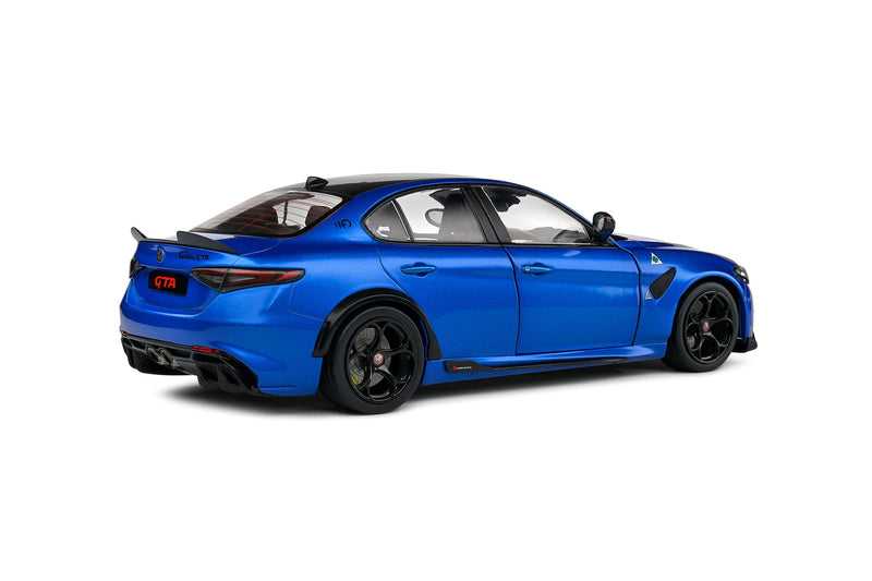 Laad de afbeelding in de Gallery-viewer, Alfa Romeo GIULIA GTA BLAUW GEANODISEERD BLAUW 2022 SOLIDO 1:18
