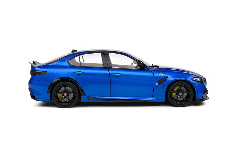 Laad de afbeelding in de Gallery-viewer, Alfa Romeo GIULIA GTA BLAUW GEANODISEERD BLAUW 2022 SOLIDO 1:18
