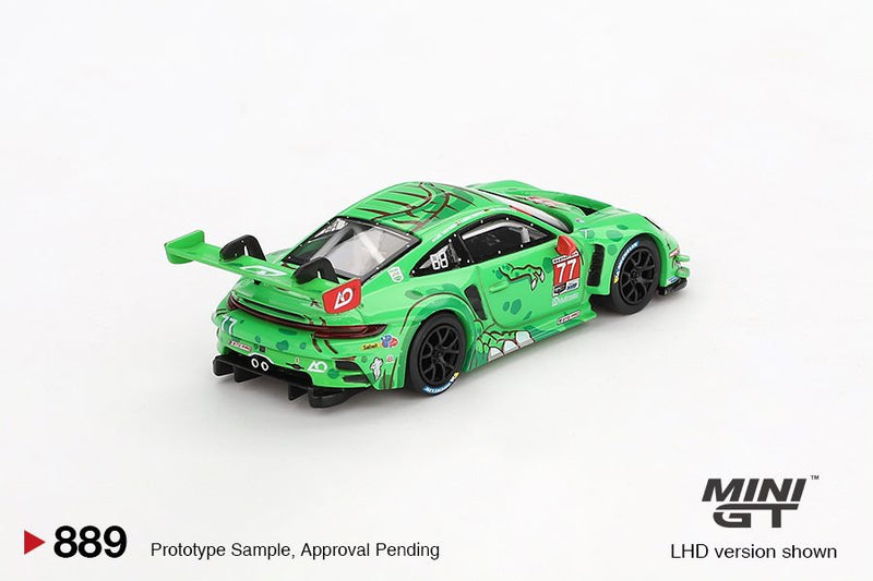 Chargez l&#39;image dans la visionneuse de la galerie, Porsche 911 (992) GT3 R #77 AO RACING DAYTONA 24 HRS 2ÈME PLACE 2024 (LHD) MINI GT 1:64
