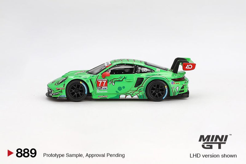 Chargez l&#39;image dans la visionneuse de la galerie, Porsche 911 (992) GT3 R #77 AO RACING DAYTONA 24 HRS 2ÈME PLACE 2024 (LHD) MINI GT 1:64
