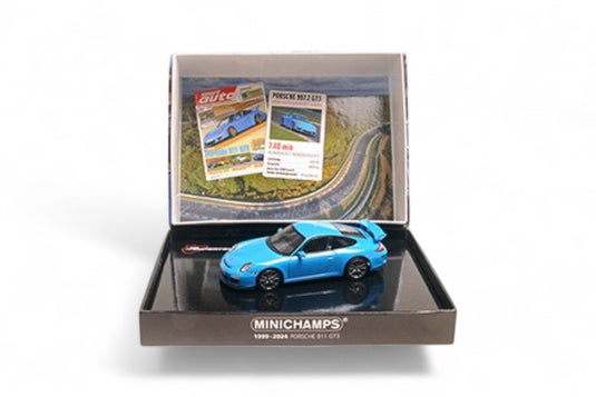 Porsche 911 GT3 2009 BLUE SPECIAL BOX ‼️LIMITED EDITION 525 pieces‼️ MINICHAMPS 1:43