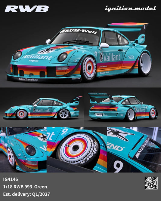PORSCHE RWB 993 VAILLANT IGNITION MODEL 1:18