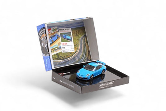 Porsche 911 GT3 2009 BLAUW SPECIALE DOOS ‼️BEPERKTE EDITIE 525 stuks‼️ MINICHAMPS 1:43
