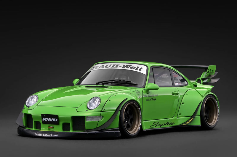 Chargez l'image dans la visionneuse de la galerie, PORSCHE RWB 993 VERT IGNITION MODEL 1:18
