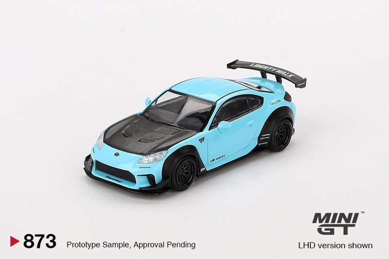 Laad de afbeelding in de Gallery-viewer, Toyota GR86 LB WORKS BLAUW 2024 (LHD) MINI GT 1:64

