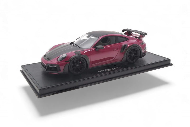 Laad de afbeelding in de Gallery-viewer, Porsche 911 (992) TECHART GTstreet R Robijnrood - Limited Edition 3 van 20 stuks - TECHART 1:18
