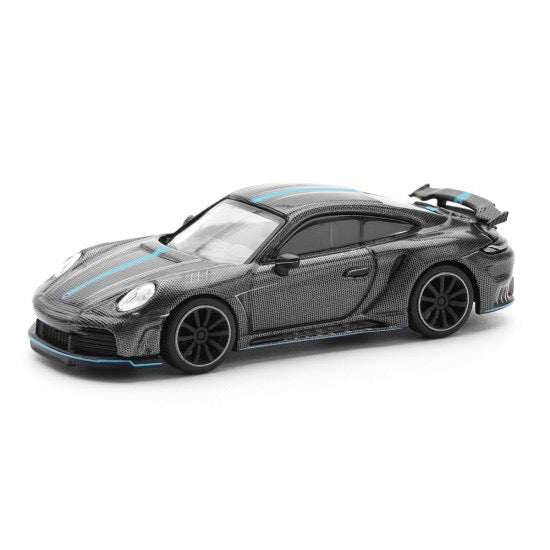 Load image into Gallery viewer, Porsche 992 Stinger GTR Carbon Edition *Blueline* Anthracite POP RACE 1:64
