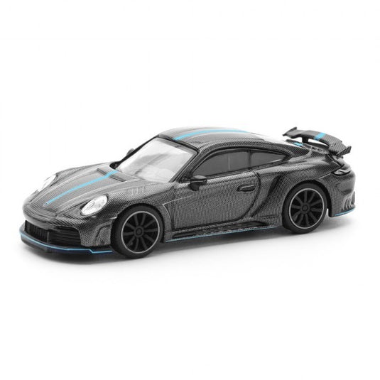 Porsche 992 Stinger GTR Carbon Edition *Blueline* Anthracite POP RACE 1:64
