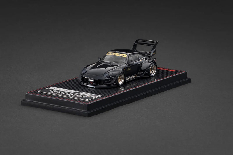 Load image into Gallery viewer, PORSCHE RWB 993 BLACK IGNITION MODEL 1:64
