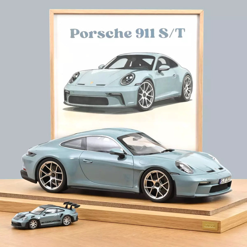 Load image into Gallery viewer, Porsche 911 S/T 2023 BLUE Meissen (LIMITED EDITION 900 PIECES) NOREV 1:12
