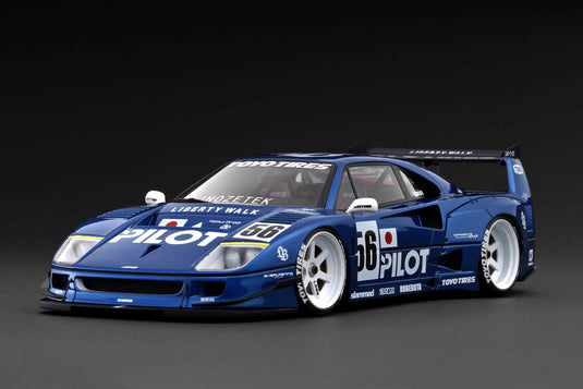 Ferrari LB-WORKS 40 Blauw/Wit IGNITION MODEL 1:18