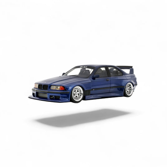 BMW E36 LTO SEDAN TURBO KHYZYL SALEEM AVUS BLAUW 2023 OTTOmobile 1:18