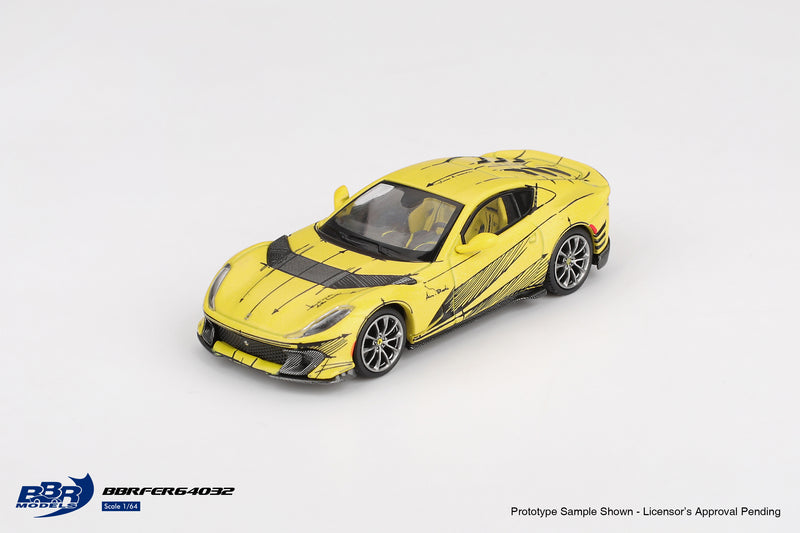 Load image into Gallery viewer, Ferrari 812 COMPETITIZONE TAILOR MADE YELLOW 2021 BBR Models 1:64
