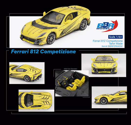 Ferrari 812 COMPETITIZONE TAILOR MADE YELLOW 2021 BBR Models 1:64