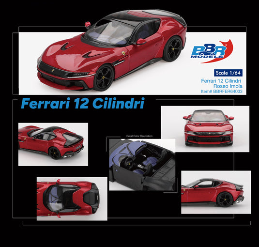 Ferrari 12 CILINDRI RED IMOLA 2024 BBR Models 1:64