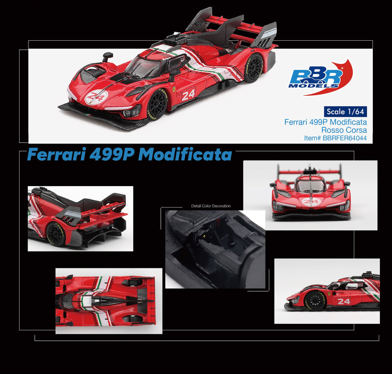 Load image into Gallery viewer, FERRARI 499P MODIFICATA RED CORSA 2025 BBR Models 1:64
