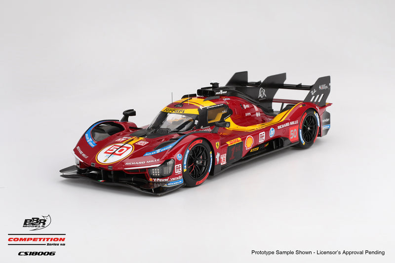 Laad de afbeelding in de Gallery-viewer, Ferrari 499P #50 Ferrari AF Corse WEC Qatar 1812KM winnaar 2025 BBR Models 1:18
