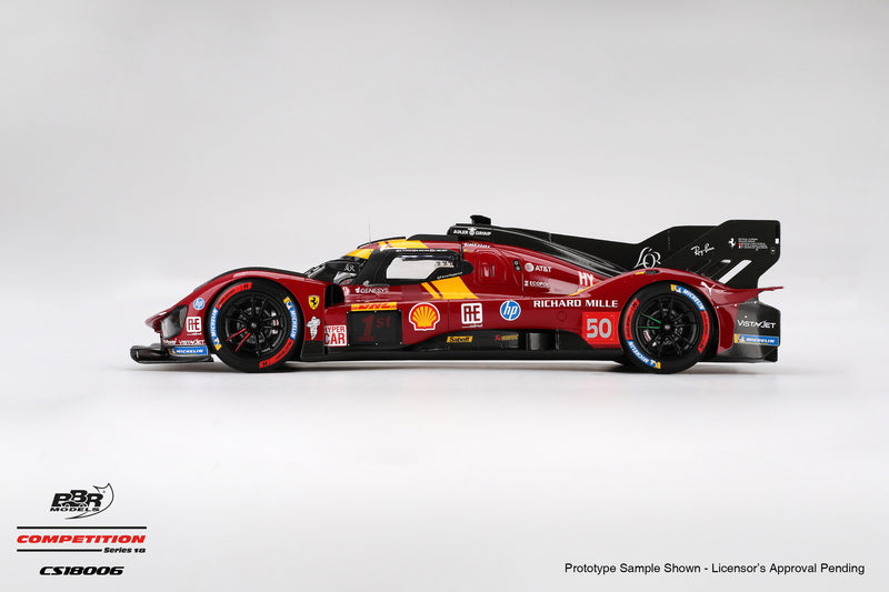 Laad de afbeelding in de Gallery-viewer, Ferrari 499P #50 Ferrari AF Corse WEC Qatar 1812KM winnaar 2025 BBR Models 1:18
